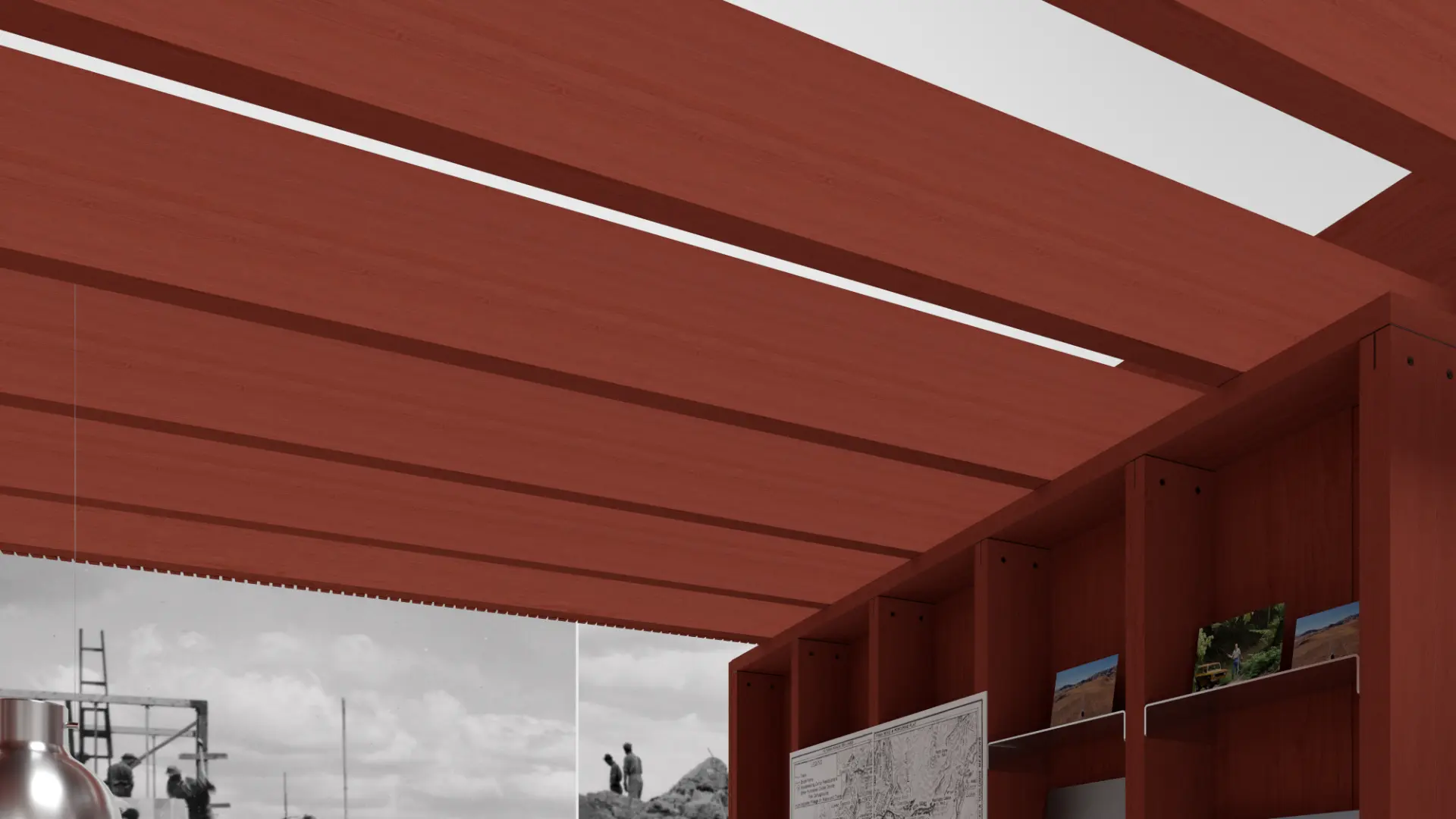 Ceiling and track lighting detail
