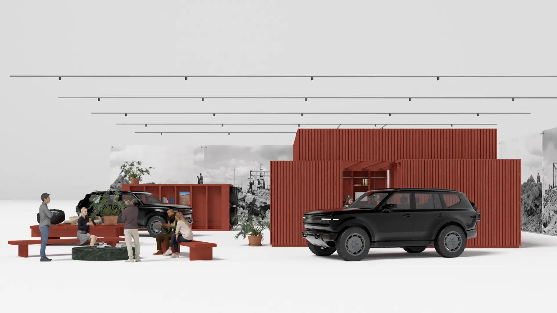 Right elevation of the pop-up structure